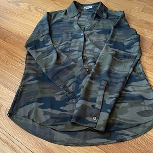 Womens camouflage button up